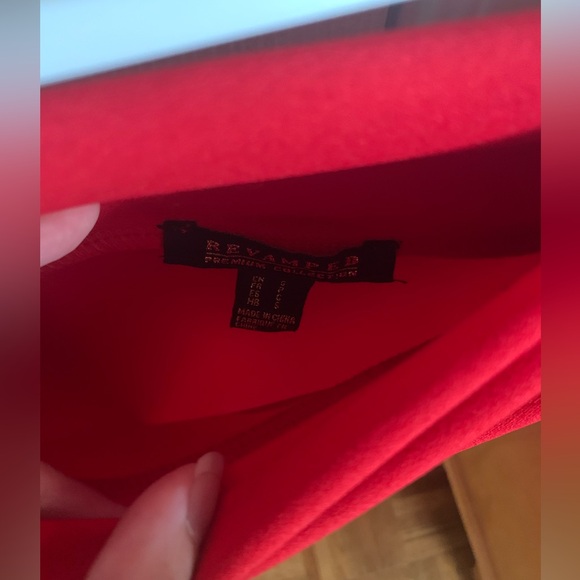 Urban Planet Stretchy Red Pencil Skirt with Tie Bow Small NEW - Picture 3 of 5